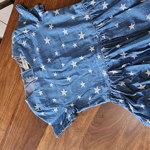 Lands End star print chambray dress